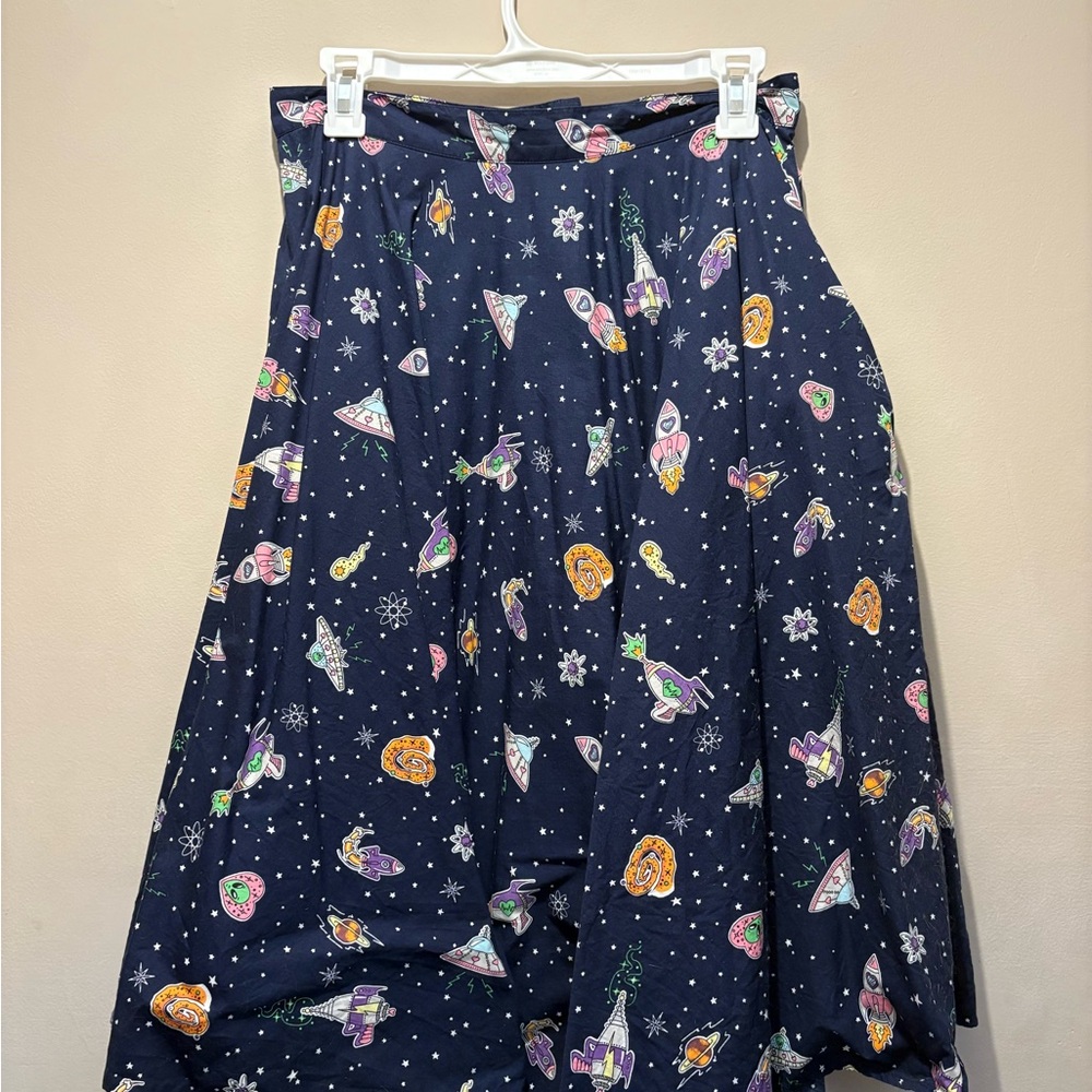 Hell Bunny Space Adventure A-Line Skirt